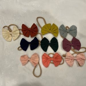 Linen Nylon Headband Bows